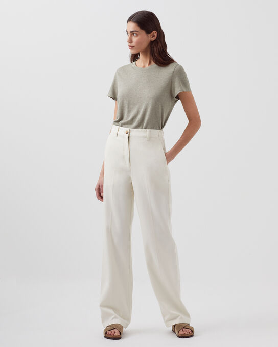 BLANDINE - Straight trousers 7074 00 WHITE