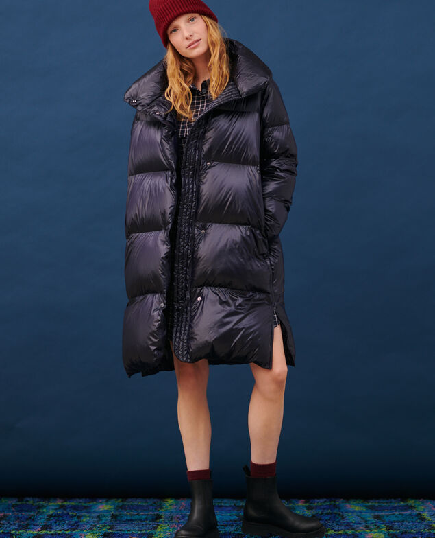 Long down jacket 8825 78 purple 2wco015n04