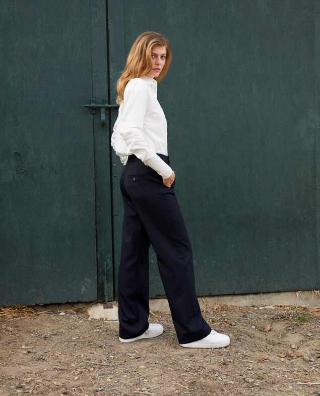 Straight-leg trousers Dark navy
