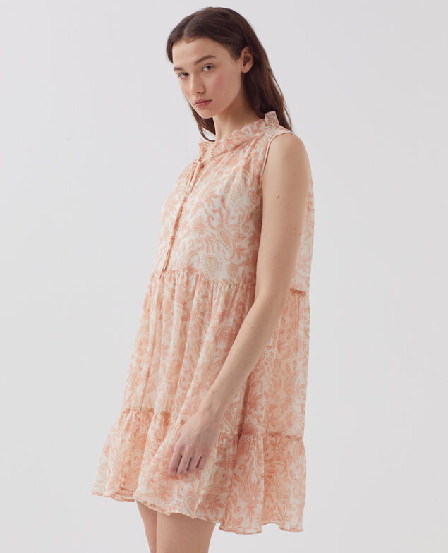 Silky sleeveless dress H300 cashmire beige