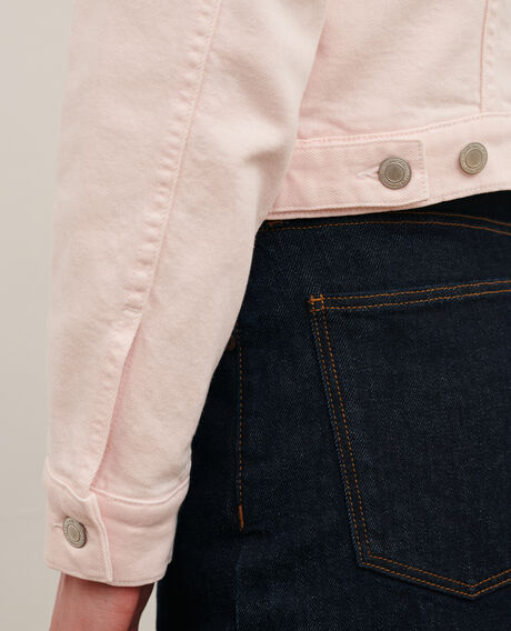 Short denim jacket 0100 pink marshmallow 3sjd266c62