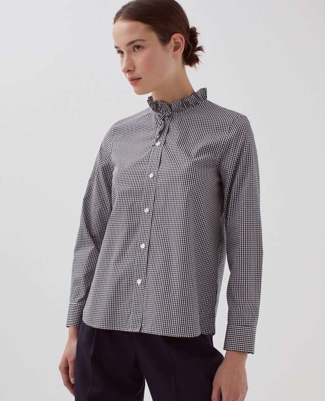 Cotton shirt H095 gingham checks