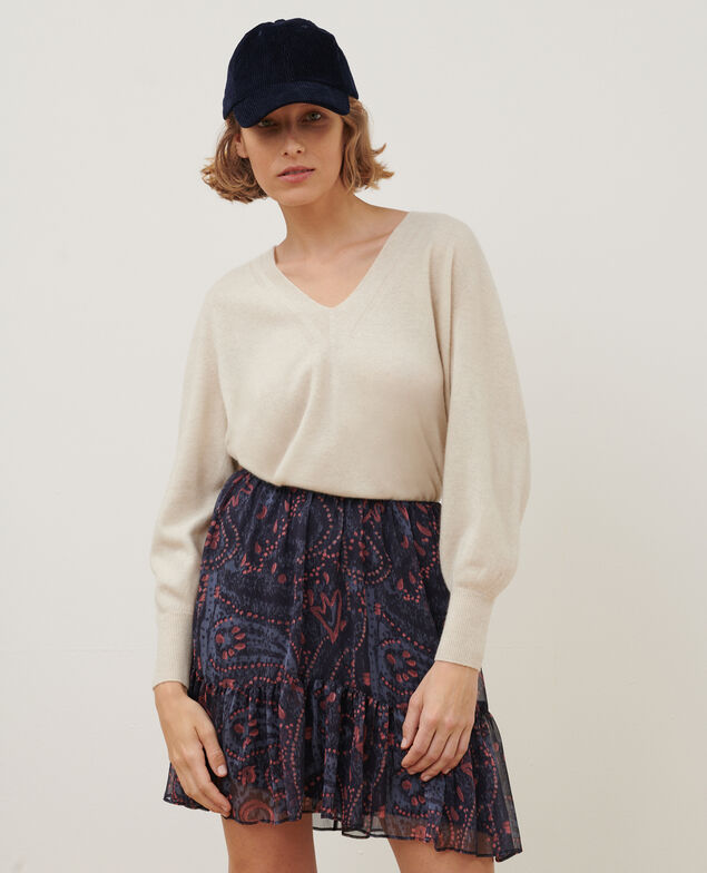 Silky mini skirt