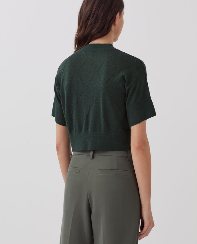 Short-sleeve jumper J590 spruce green