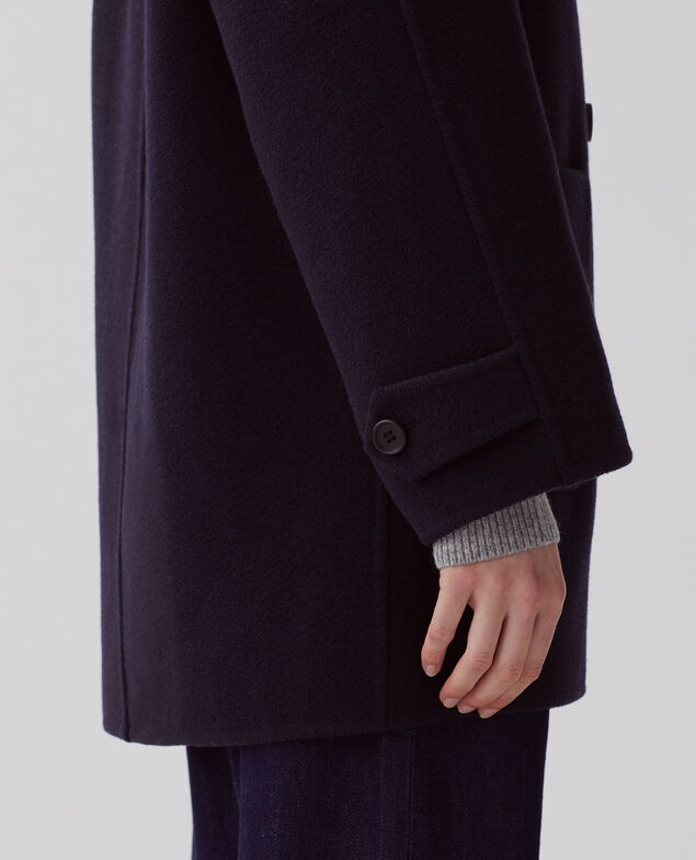 Mid-length double face coat U690 navy