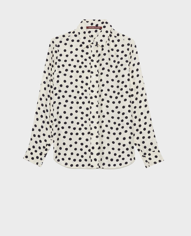 SIBYLLE - Printed silk shirt 6669c maxidot ecru