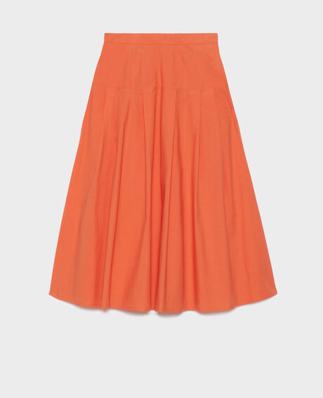 Cotton maxi skirt 0250 tiger lily orange 3ssk042c12