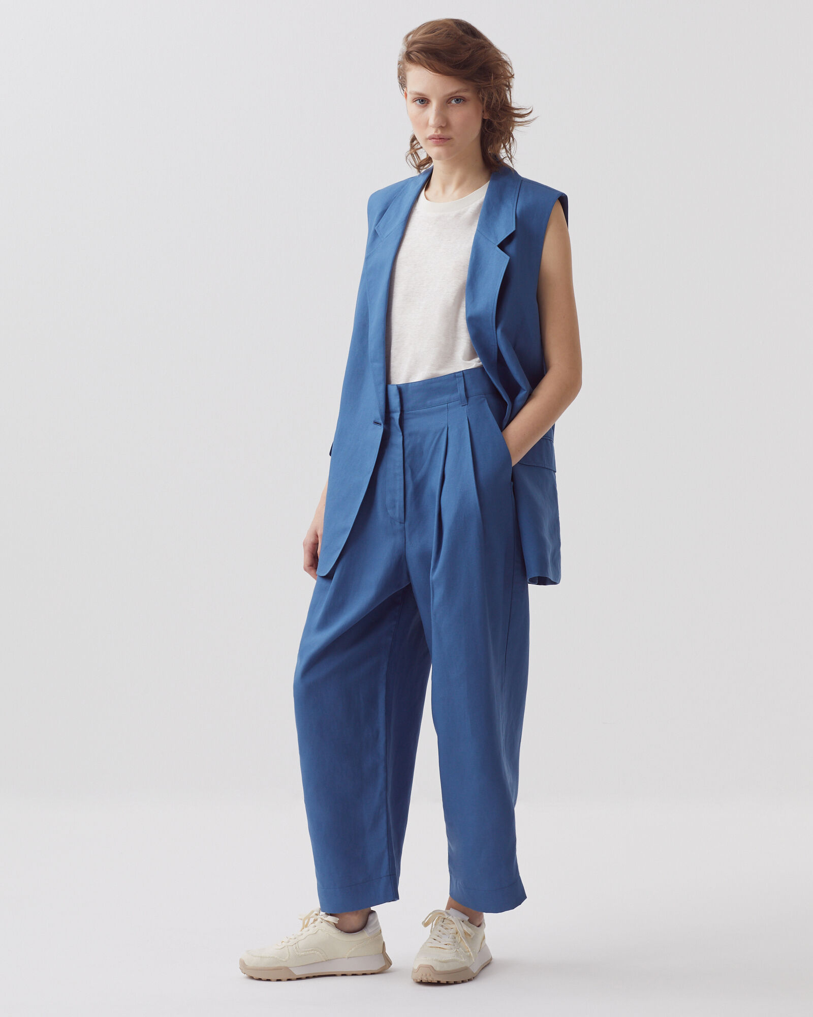 PEGGY - Carrot trousers moonlight blue - Comptoir des Cotonniers