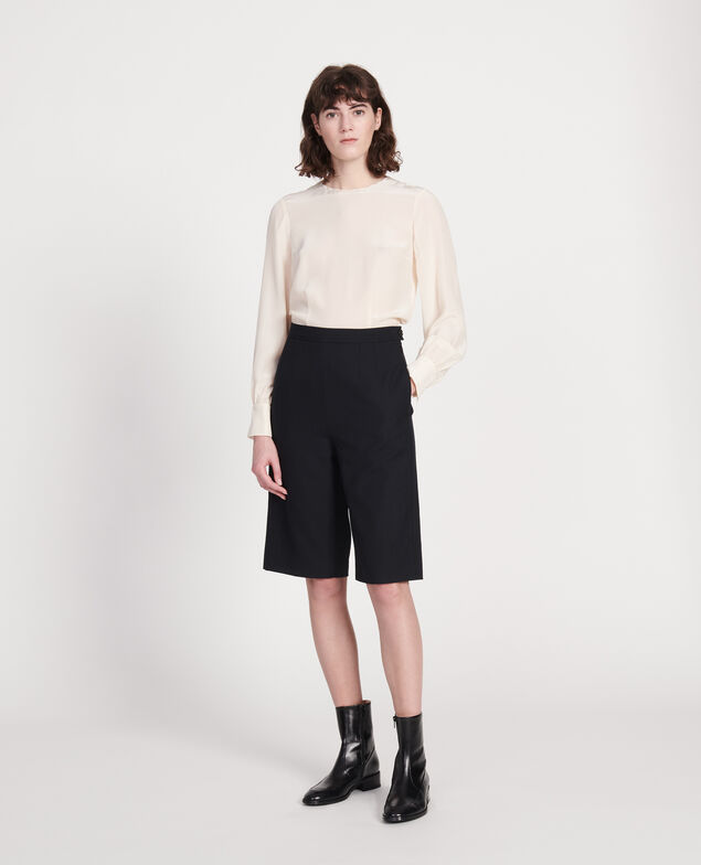 Smooth wool bermuda shorts Black beauty