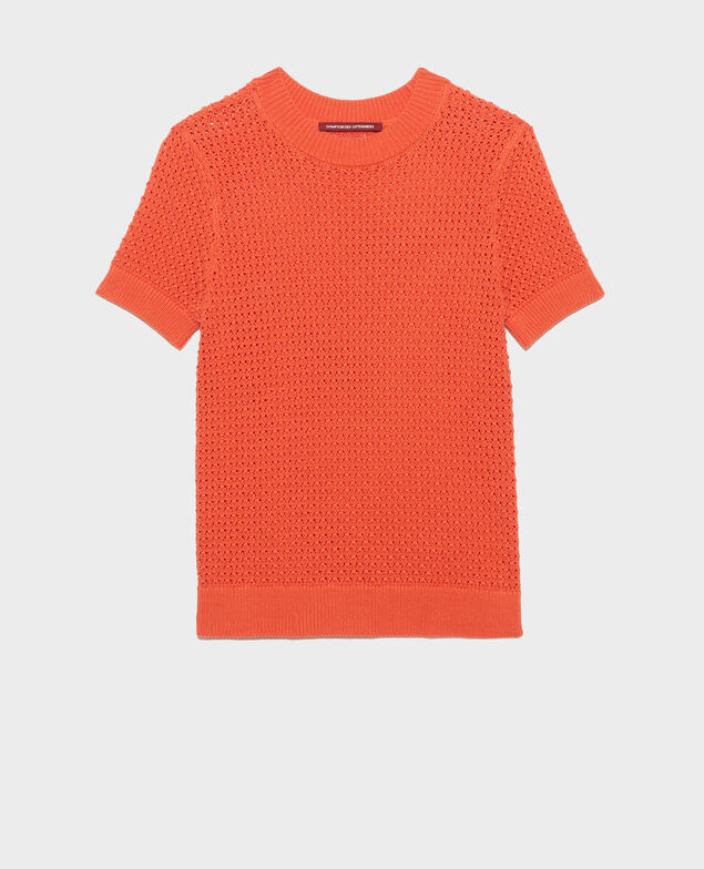 Short-sleeve cotton jumper 0220 apricot orange
