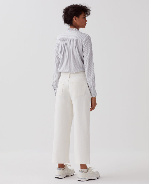 EMY - Wide cropped jeans H003 white