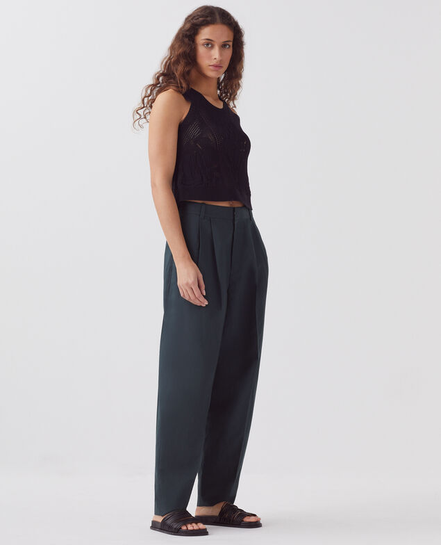 Pleated trousers J690 blueberry