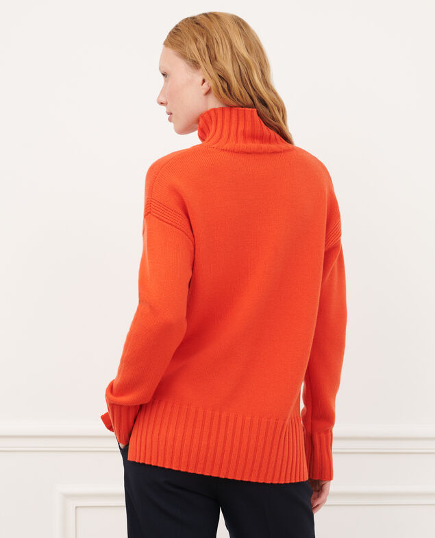 Virgin wool high neck jumper 8829 24 orange