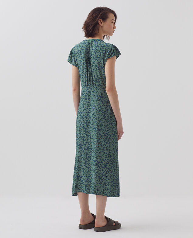 LUDIVINE - Fluid printed dress H642 petal majolica
