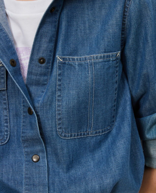 Denim shirt with pockets Denim medium wash