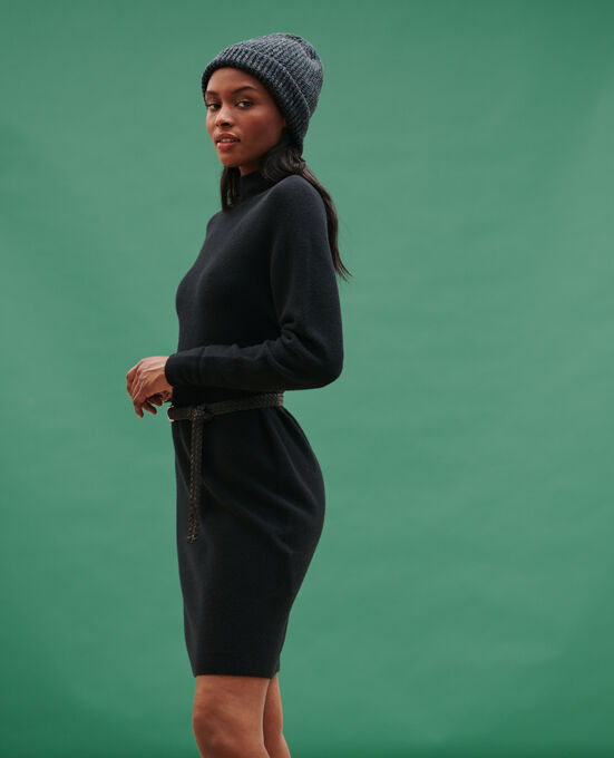 3D cashmere dress 4216 BLACK_BEAUTY