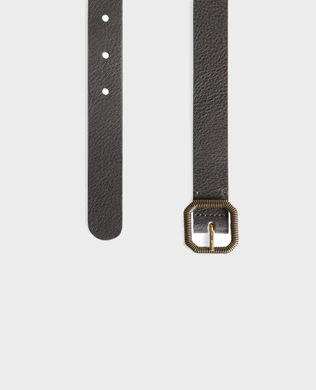 Skinny leather belt 8879 58 darkgreen 2wbe186