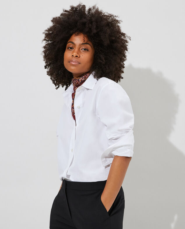 Cotton boyfriend shirt Optical white