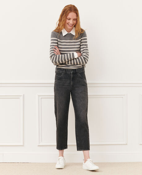 RITA - SLOUCHY - Loose cotton jeans Vintage grey Perokey