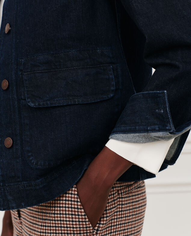 Cotton work jacket 103 denim