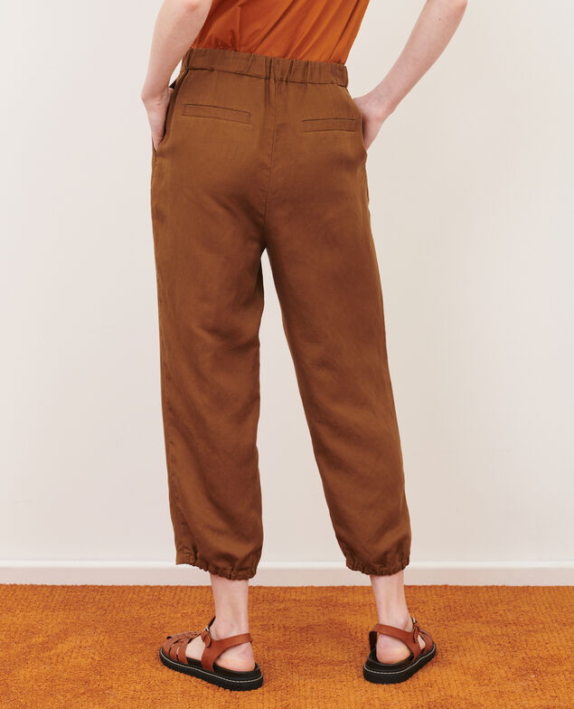 JOSÉPHINE - Linen blend joggers 7019 35_brown