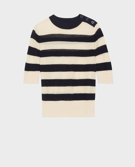 Short-sleeve linen jumper 0692 night_sky_stripes 3sju093l01