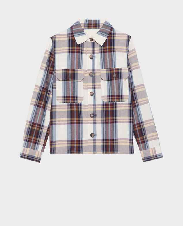 Cotton blend overshirt 0180 wine