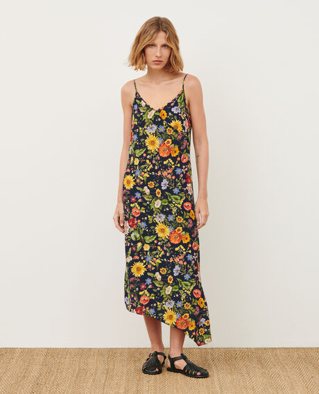 Silky asymmetric dress 0684 navy herbier 3sdr271v02