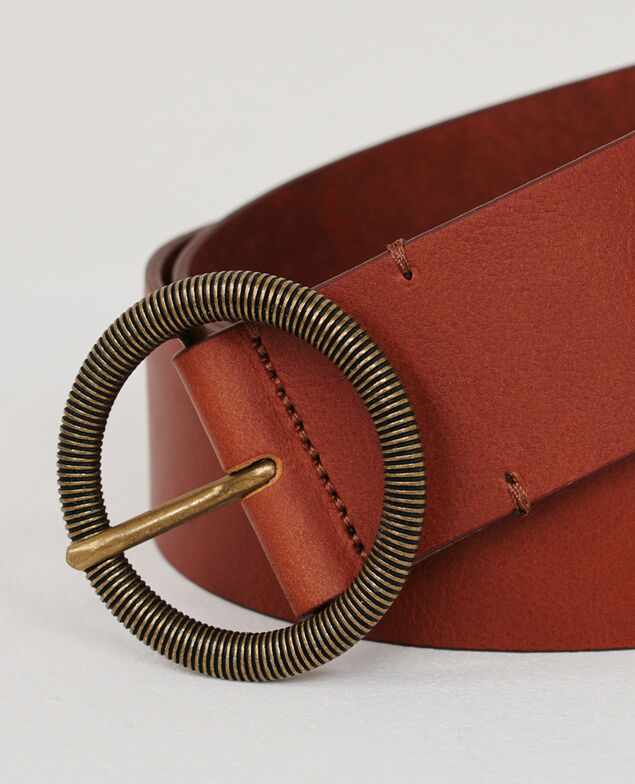 Wide leather belt