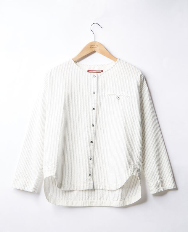 Striped shirt Off white/navy stripes