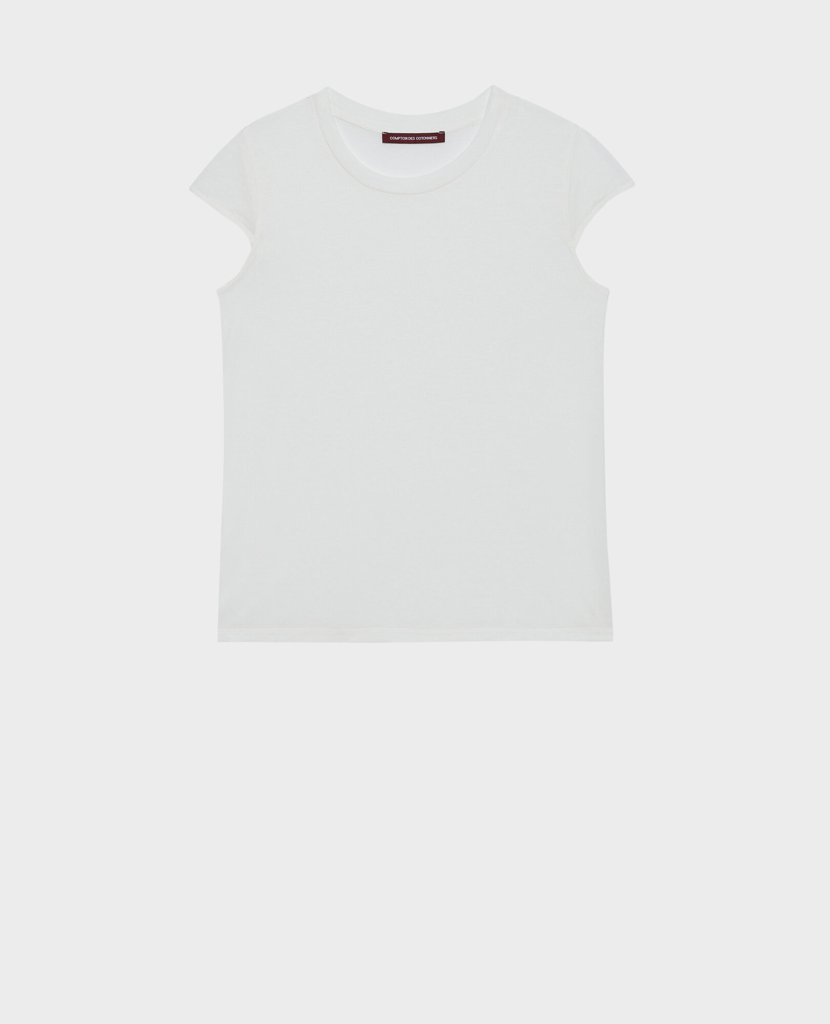 MANON - Round neck cotton blend t-shirt 06 gray 2ste068c14