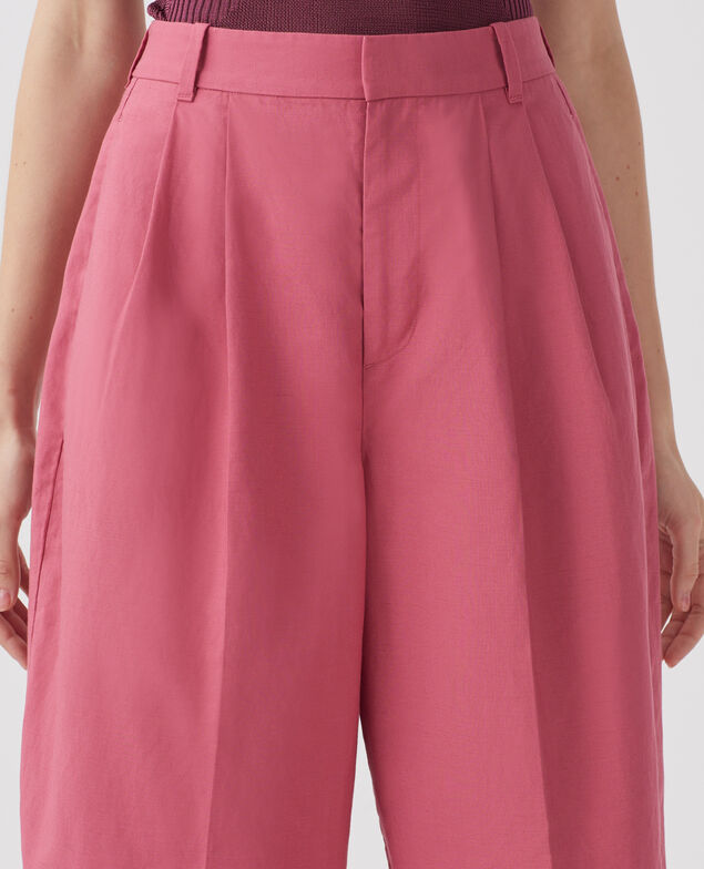 Pleated trousers J130 baroque rose