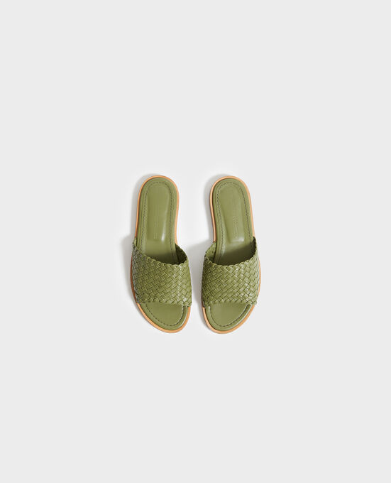 PAM - Leather sandals 58 GREEN