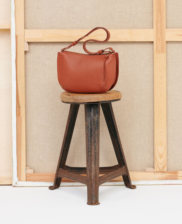 Small leather bag 31 beige