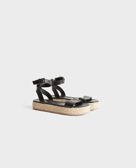 Leather sandals 8853 09 black 3ss066