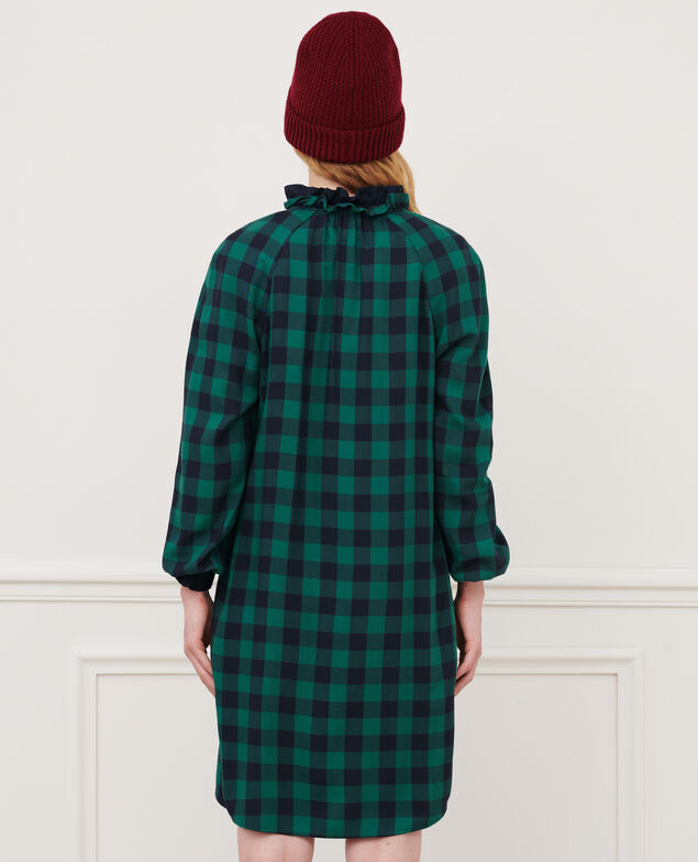 Loose check dress 8866 55 green check