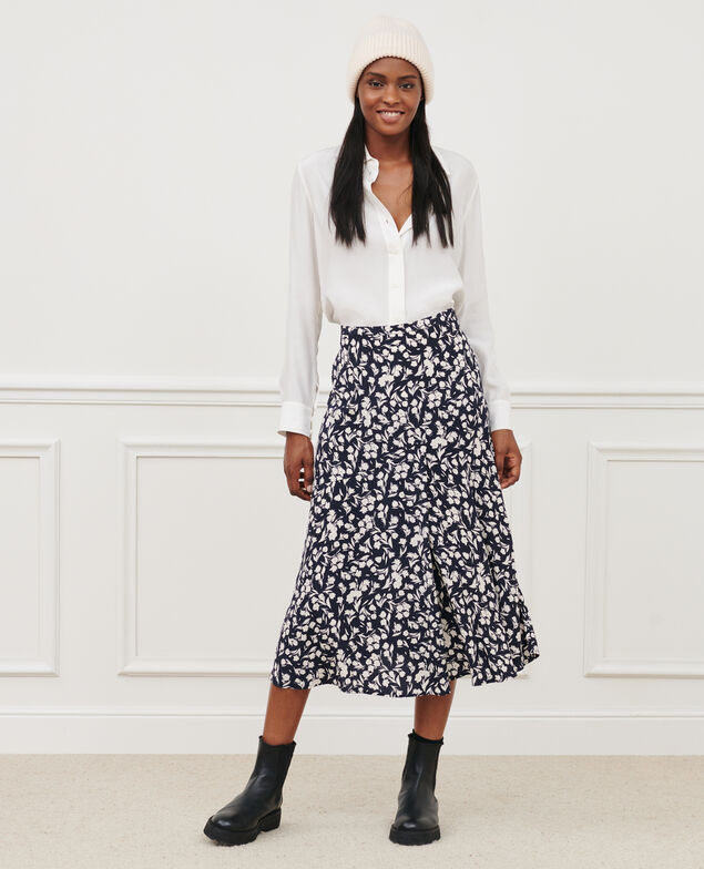 Printed maxi skirt 8841 69 navy