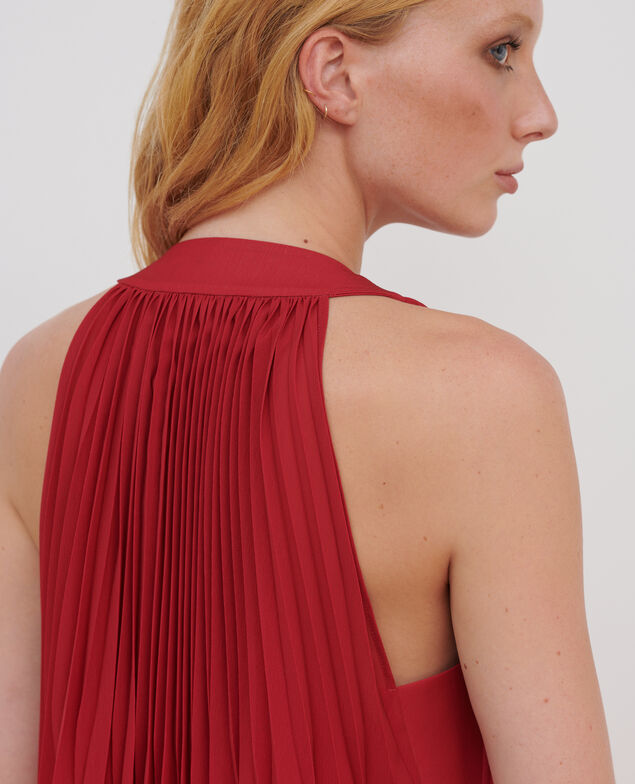 Silky pleated dress