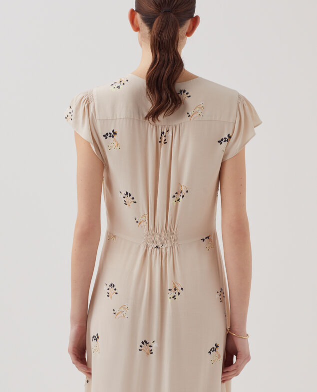 LUDIVINE - Floaty maxi dress J311 fl bouquet beige