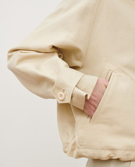 Linen blend jacket 0300 castle wall 3sja110c23