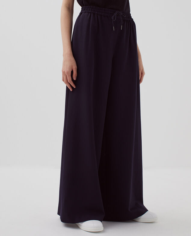 YVONNE - Pleated wide leg trousers H695 night sky
