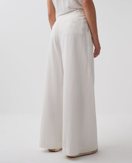 YVONNE - Loose cotton trousers 8885 00 white 3spa290c10