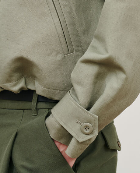 Linen blend jacket 0560 vetiver 3sja110c23