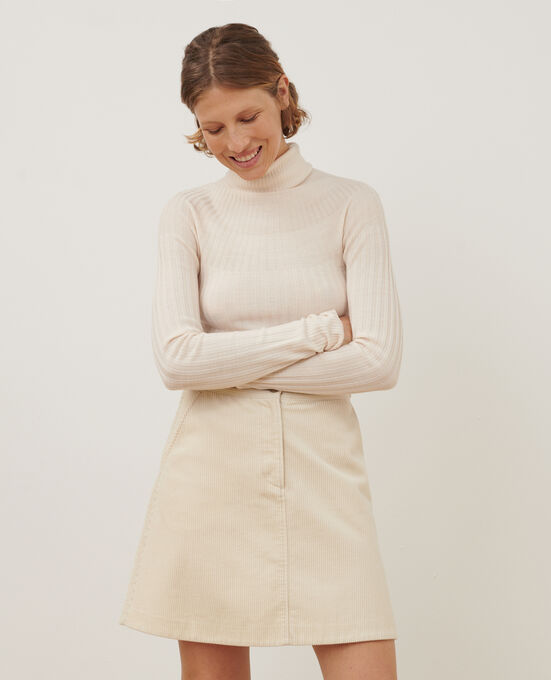Merino wool turtleneck jumper 8843 00 WHITE