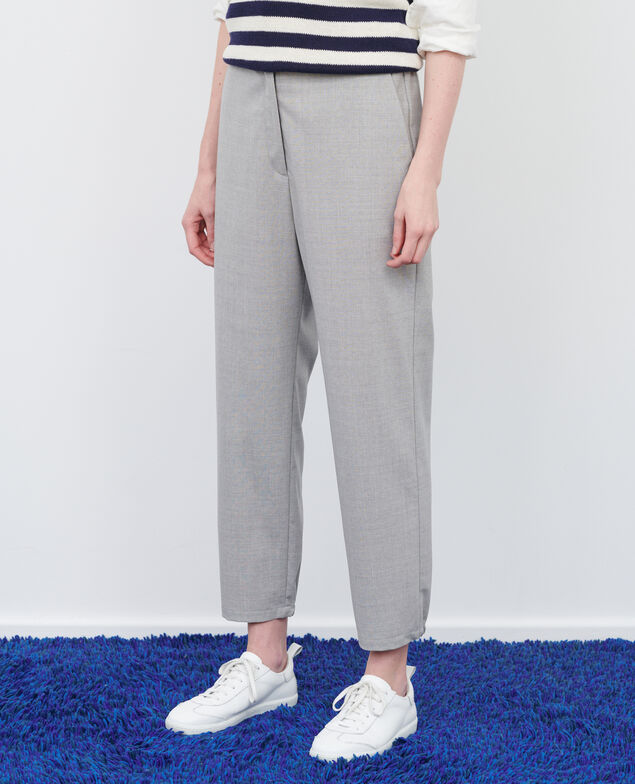 JOSÉPHINE - Wool joggers 04 lightgrey