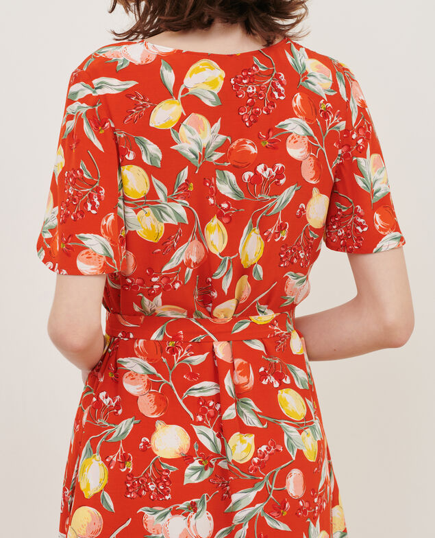 LAËTITIA - Floaty mini dress 103 print orange