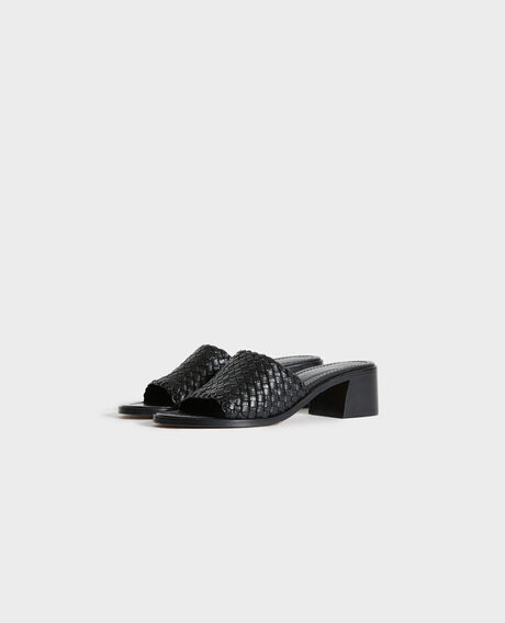 Leather heeled sandals 09 black 2ss22353