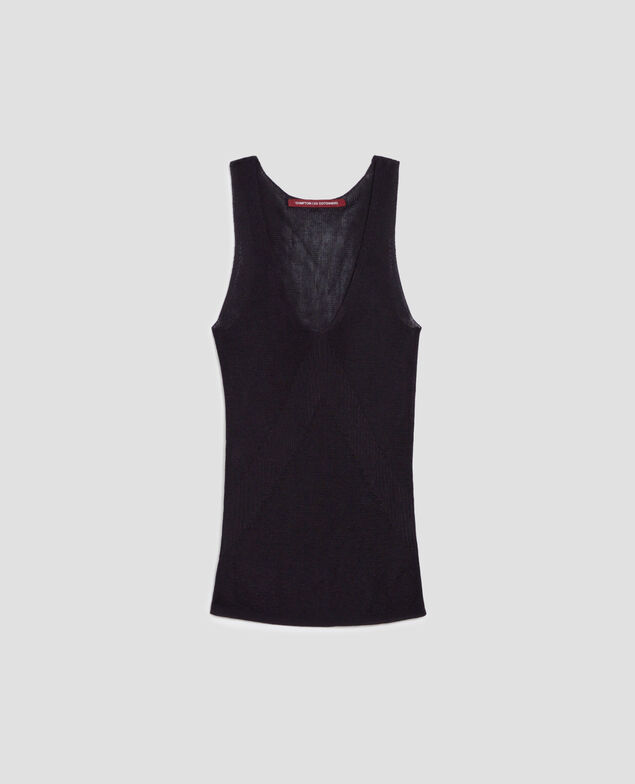 Rib knit tank dress H695 night sky