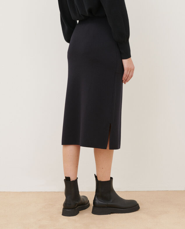 Wool maxi skirt