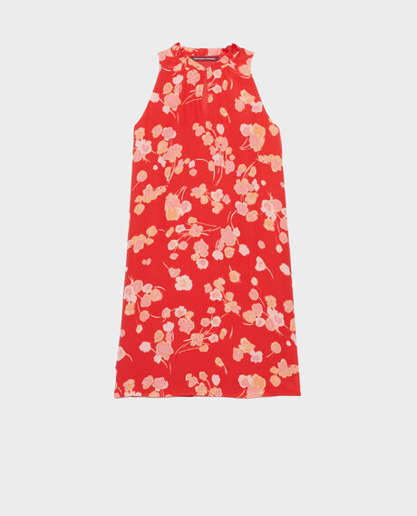 Silk dress 7300 print red 2sdr447s01